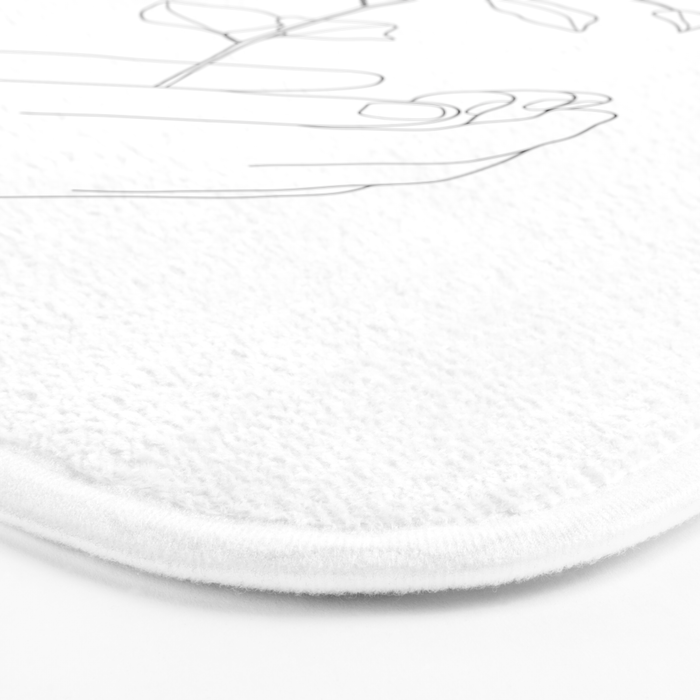 Minimal Hand Holding the Branch II Bath Mat Gallery Image 3