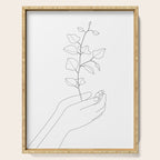 Minimal Hand Holding the Branch II Serving Tray Gallery Image 1
