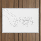 Minimal Hand Holding the Branch II Outdoor Rug Gallery Image 1