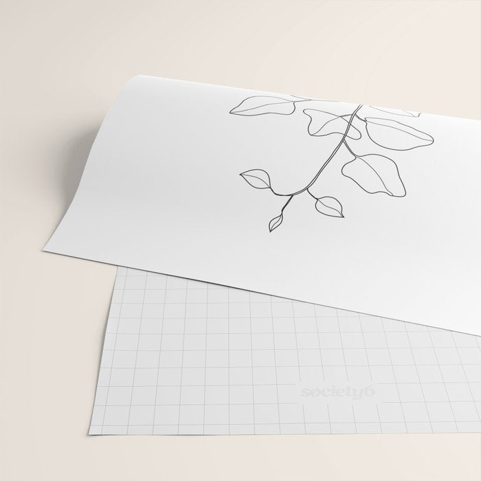 Minimal Hand Holding the Branch II Wrapping Paper Gallery Image 2