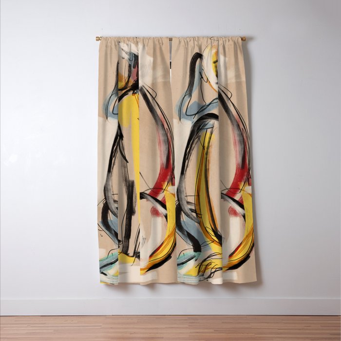 Abstract Female Figure Window Curtain Gallery Image 3