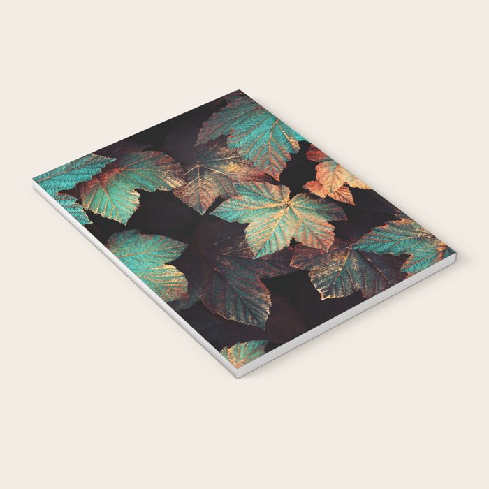 Copper And Teal Leaves Notebook Gallery Image 3