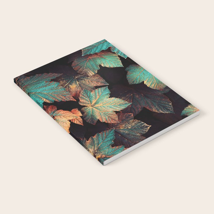 Copper And Teal Leaves Notebook Gallery Image 2