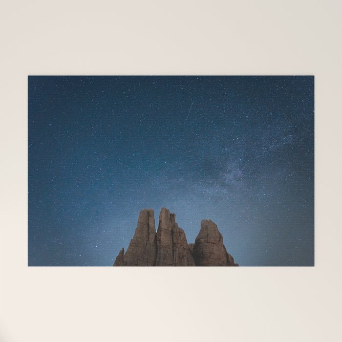 Vajolet Towers at Night with the Milky Way - Nature and Landscape Photography Welcome Mat Gallery Image 1