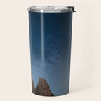 Vajolet Towers at Night with the Milky Way - Nature and Landscape Photography Travel Mug Gallery Image 2