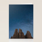 Vajolet Towers at Night with the Milky Way - Nature and Landscape Photography Stationery Card Gallery Image 2