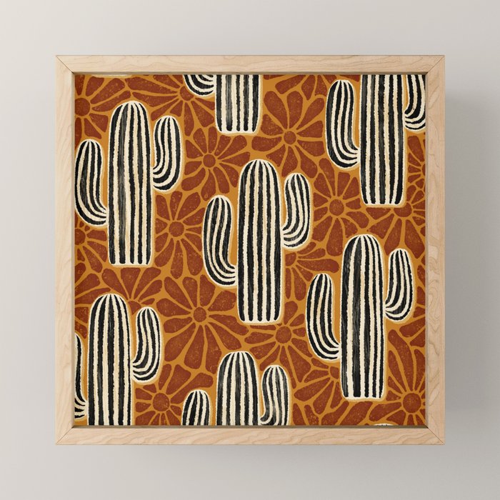 Sonora - Rust, gold, black and white Mini Art Print Gallery Image 1