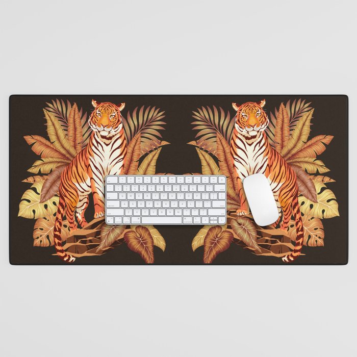 Autumn Jungle Tiger Desk Mat Gallery Image 1