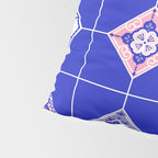 Talavera Mexican Tile - Pink & Periwinkle Palette Pillow Sham Gallery Image 4