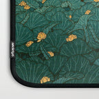 Vintage Japanese Woodblock Print Kawase Hasui Japanese Children Lotus Flowers Garden Wooden Bridge Laptop Sleeve Gallery Image 3