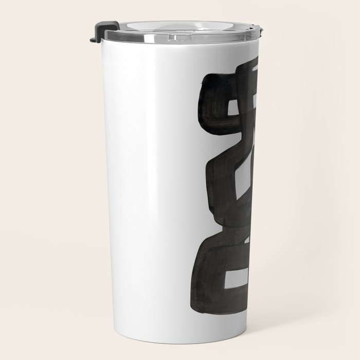 'Boulder' Mid Century Modern Fun Abstract Shapes  Travel Mug Gallery Image 3