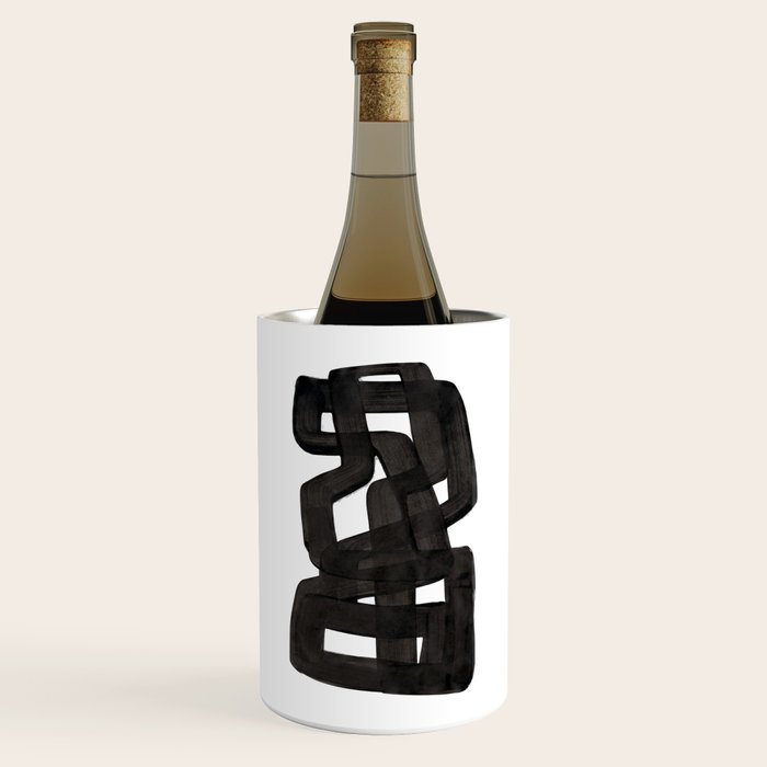'Boulder' Mid Century Modern Fun Abstract Shapes  Wine Chiller Gallery Image 1