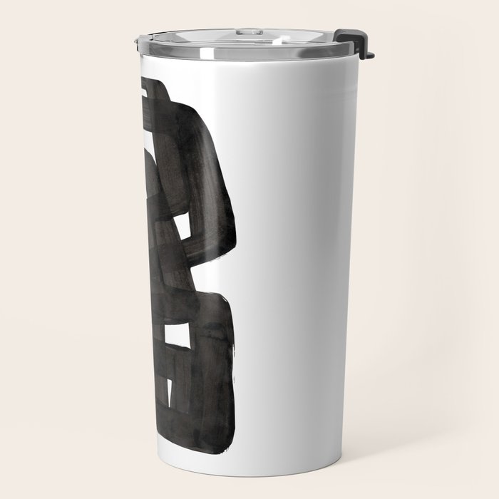 'Boulder' Mid Century Modern Fun Abstract Shapes  Travel Mug Gallery Image 2