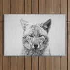 Coyote - Black & White Outdoor Rug Gallery Image 1