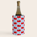 Y2K Cherries - Blue Pattern Large Wine Chiller Gallery Image 3