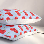 Y2K Cherries - Blue Pattern Large Pillow Sham Gallery Image 3