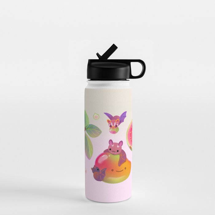  Fruit and bat - pastel Water Bottle Gallery Image 1