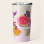  Fruit and bat - pastel Travel Mug Gallery Image 2