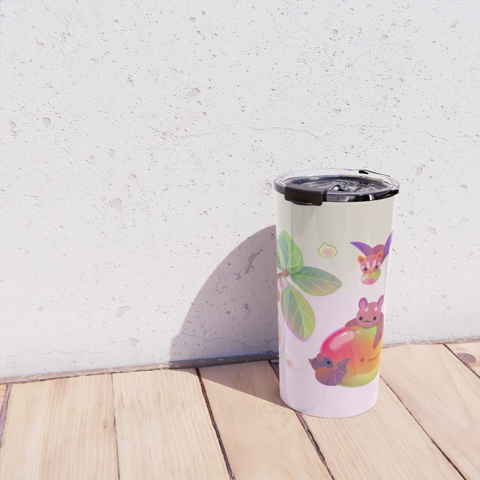  Fruit and bat - pastel Travel Mug Gallery Image 4