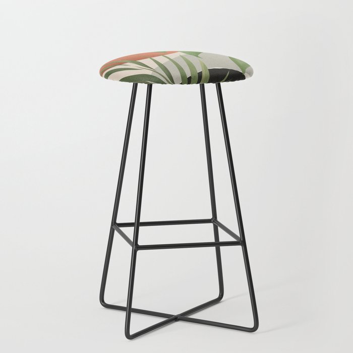 Abstract Art Tropical Leaves 46 Stool Gallery Image 1