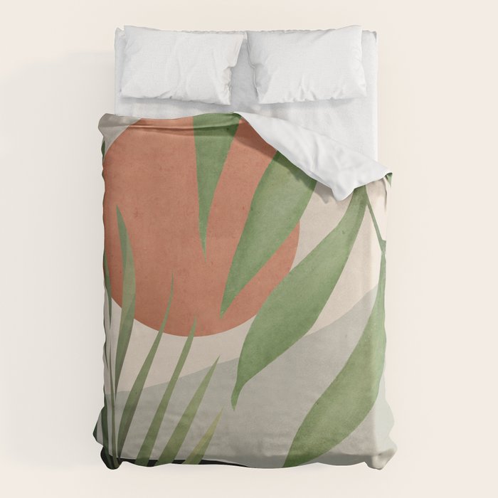 Abstract Art Tropical Leaves 46 Duvet Cover Gallery Image 1