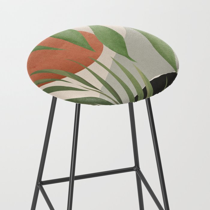 Abstract Art Tropical Leaves 46 Stool Gallery Image 2