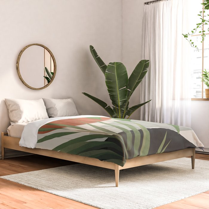 Abstract Art Tropical Leaves 46 Comforter Gallery Image 2