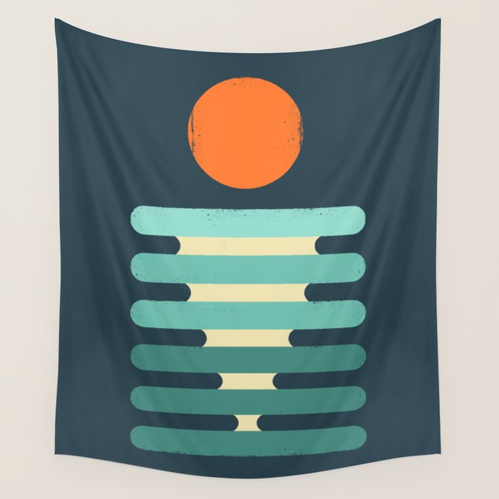 Minimalist ocean Wall Tapestry Gallery Image 1