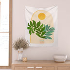 Boho Summer Scene Window Series Wall Tapestry Gallery Image 2