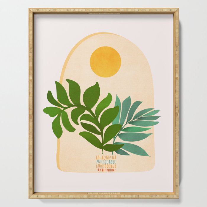Boho Summer Scene Window Series Serving Tray Gallery Image 1