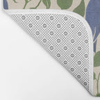 Vintage Blue Birds And Cherries Bath Mat Gallery Image 2