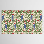 Vintage Blue Birds And Cherries Tablecloth Gallery Image 2