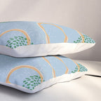 Abstract Fields in Blue-Grey & Green Pillow Sham Gallery Image 3