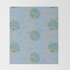 Abstract Fields in Blue-Grey & Green Throw Blanket Gallery Image 2