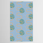 Abstract Fields in Blue-Grey & Green Tablecloth Gallery Image 2