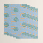 Abstract Fields in Blue-Grey & Green Wrapping Paper Gallery Image 3