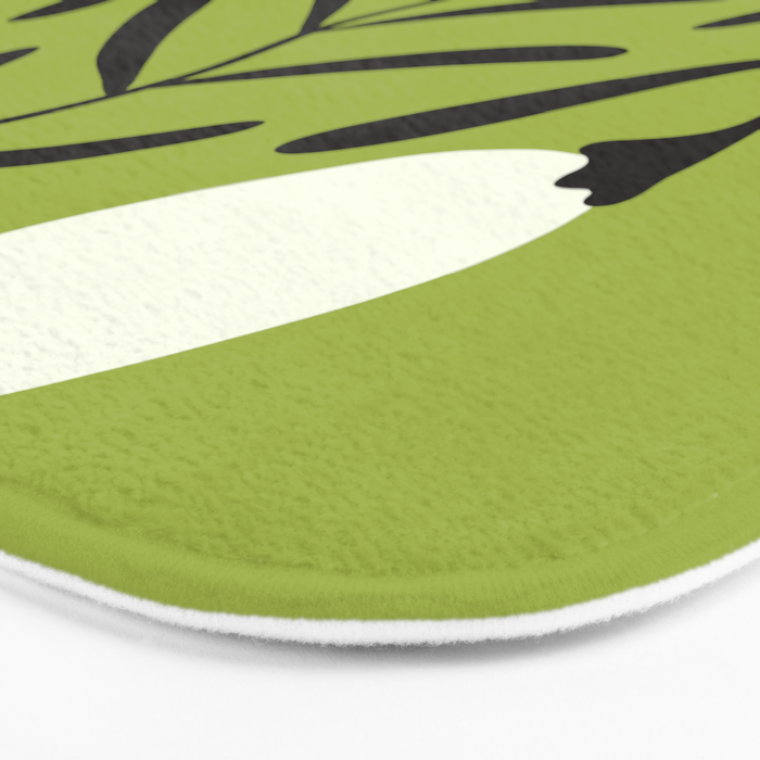 Mid-Century Alba Flowers  Bath Mat Gallery Image 3