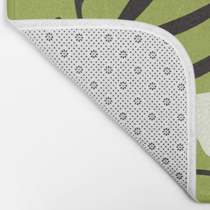 Mid-Century Alba Flowers  Bath Mat Gallery Image 2