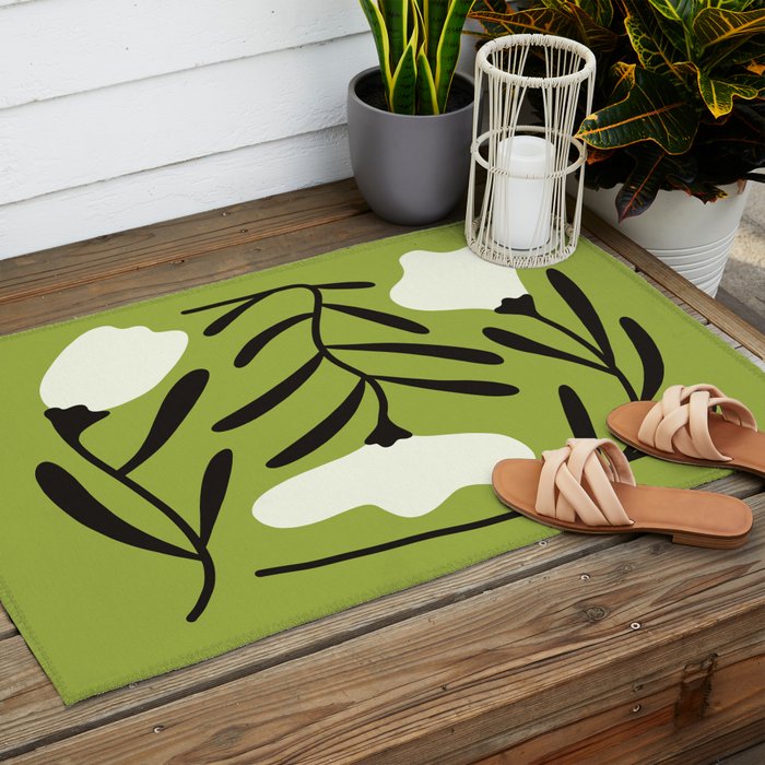 Mid-Century Alba Flowers  Outdoor Rug Gallery Image 2