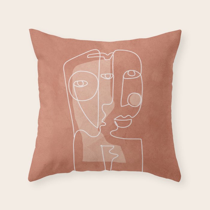 Faces 01 Throw Pillow Gallery Image 6