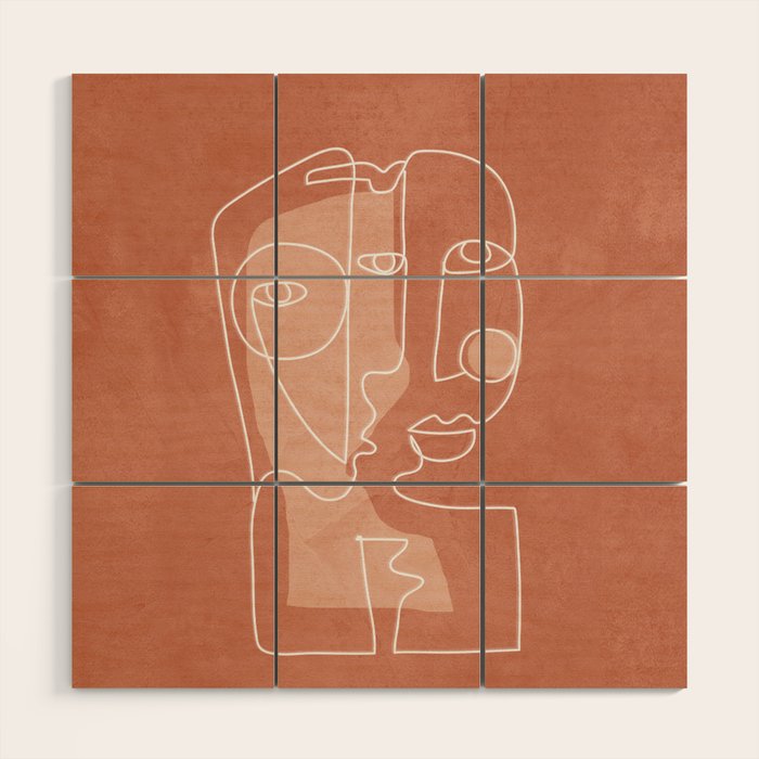Faces 01 Wood Wall Art Gallery Image 1