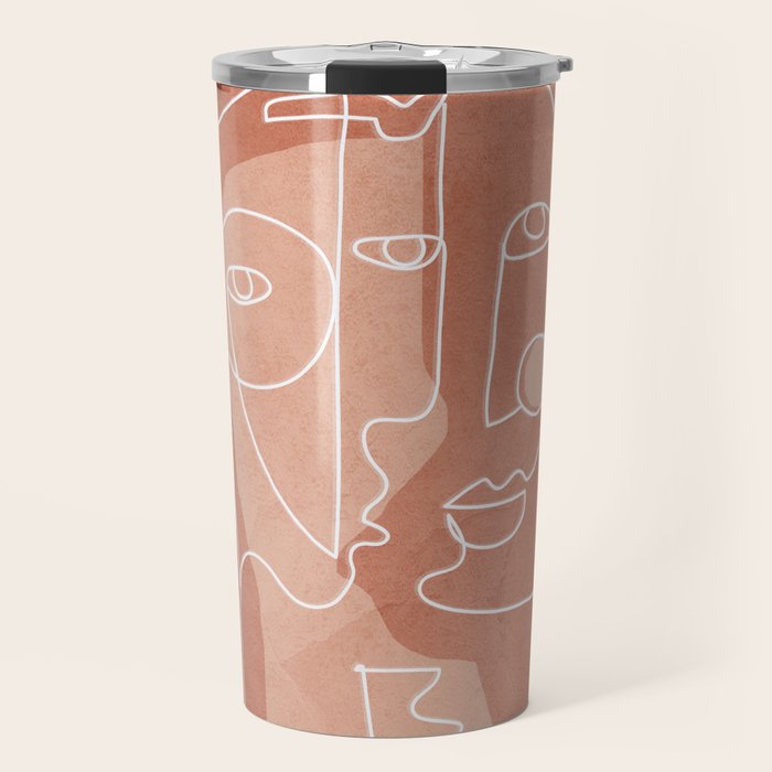 Faces 01 Travel Mug Gallery Image 1