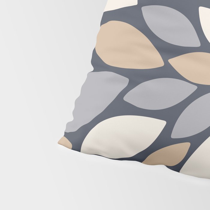 Gray Beige Flower Burst Petals Pillow Sham Gallery Image 4