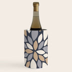 Gray Beige Flower Burst Petals Wine Chiller Gallery Image 1