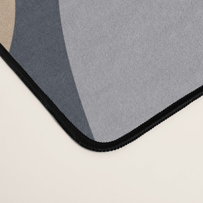 Gray Beige Flower Burst Petals Desk Mat Gallery Image 4