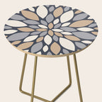 Gray Beige Flower Burst Petals Side Table Gallery Image 2