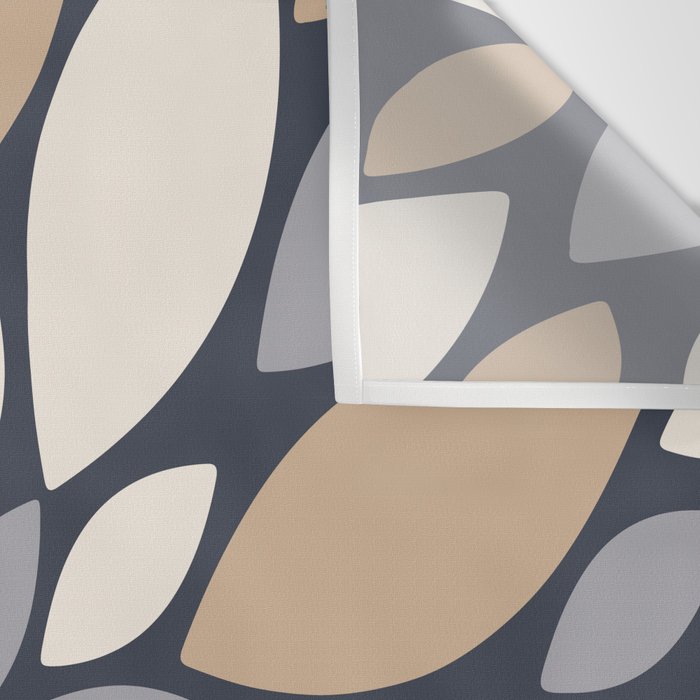 Gray Beige Flower Burst Petals Wall Tapestry Gallery Image 3
