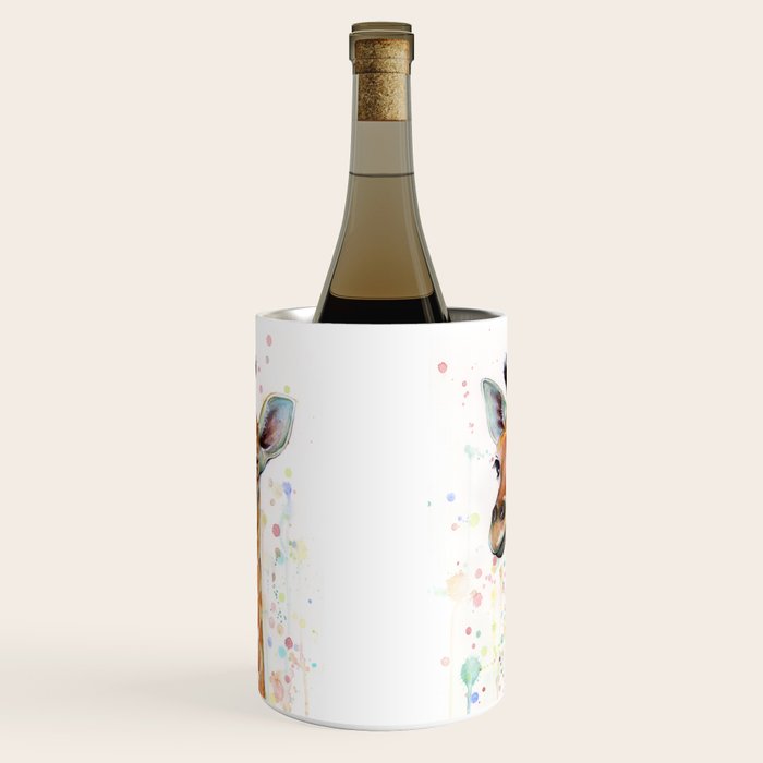 Giraffe Baby Watercolor Wine Chiller Gallery Image 1