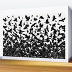 Raven Crow Flying Birds Abstract Goth Halloween Pattern Wall Mural Gallery Image 2