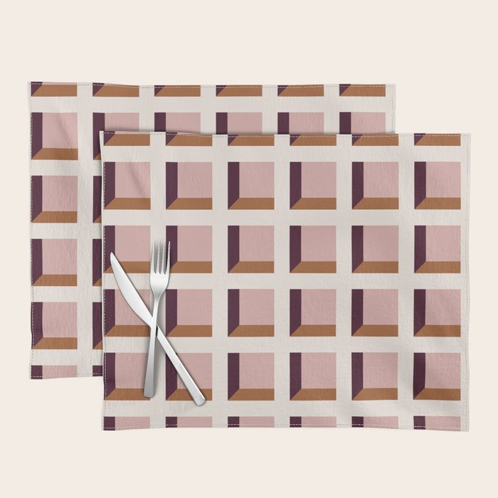 Minimalist 3D Pattern XX Placemat Gallery Image 1